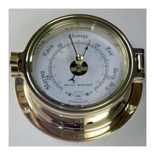 Nautical Barometer, Polished Brass