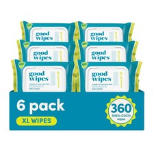 Flushable Butt Wipes Made with Vitamin E  Aloe - Soft  Gentle Wet Wipe Disp...