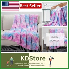 Cozy Multi-Purple Flannel Throw Blanket