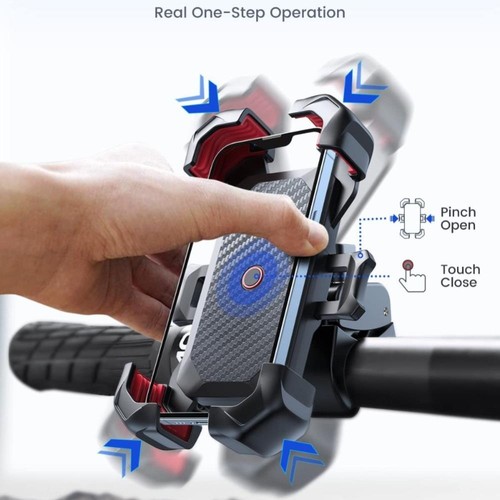 Motorcycle Phone Mount 1s Auto Lock 100mph Military Anti-Shake Bike Phone Holder - Picture 7 of 7