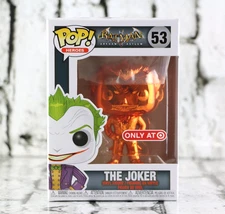 Funko Pop! Batman Arkham Asylum Joker #53 Orange Chrome Target With Protector