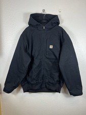 Carhartt OJ3371-M Full Swing Armstrong Active Jac Black Canvas Hooded Jacket 2XL