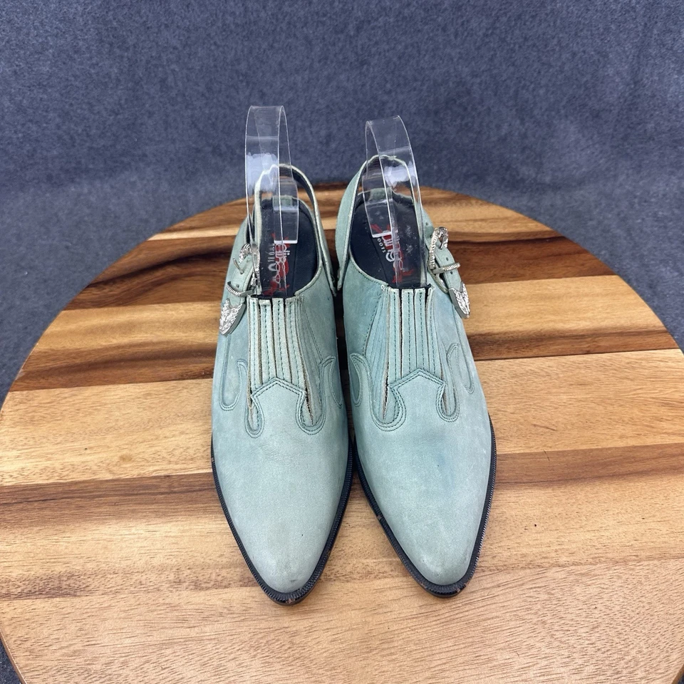 Zuecos para zapatos Western Mules de cuero verde Dingo 2402 para mujer talla 7 Foto 4 de 4