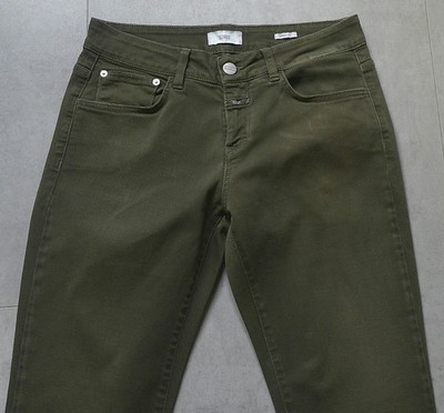 CLOSED Baker Candiani Denim Damen Hose W28 = 36/38 Oliv Jeans wie NEU