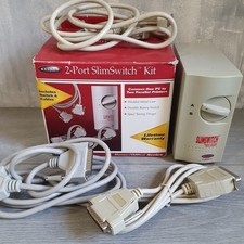 Belkin 2 Port Slim Switch Kit Parallel Drucker Vintage PC Computer Hardware