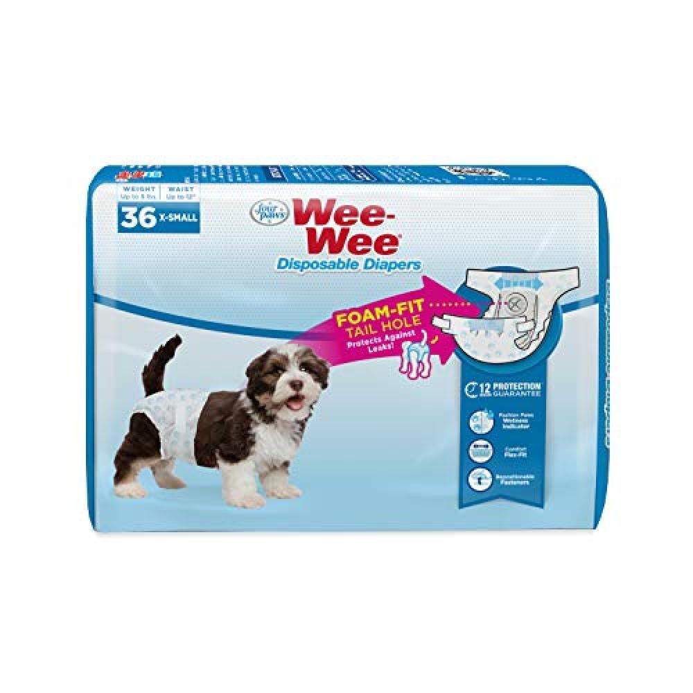 (TG. 36 count (Pack of 1)) Four Paws Wee-Wee - Pannolini usa e getta per cani, t