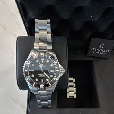 39 mm Steinhart Ocean One Automatic Diver Black Dial Stainless Steel 300m w/ Box