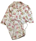 Eberjey Floral Rose Print Cotton Pajama Set Size Medium