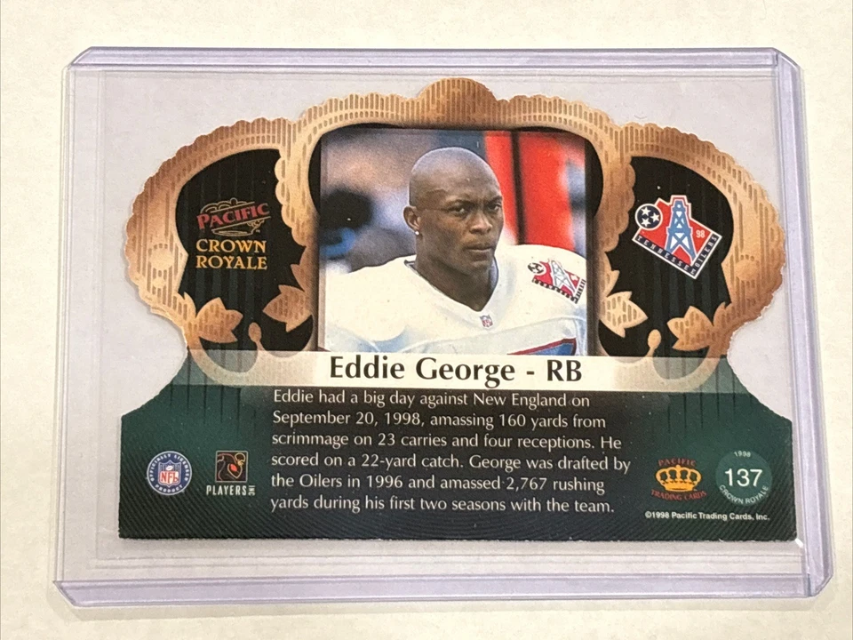 1998 Pacific Crown Royale Eddie George Houston Oilers #137 - Image 2 of 2