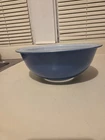 Vintage 1980s Pyrex Clear Bottom Mixing Bowl 325 Moody Blue 2.5L w/ White Inside