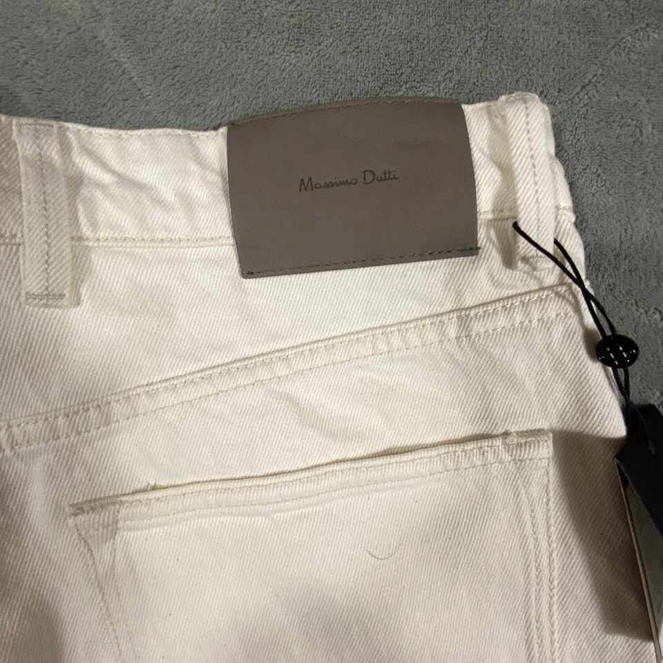 Pantalones de mezclilla Massimo Dutti para hombre 31x29 calce cónico 5 bolsillos beige tostado NUEVO Foto 2 de 4