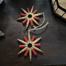 2 Boot Barn Snowflake Bullet Shotgun Shell Ornaments