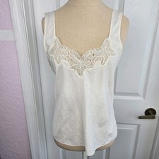 Wonder Maid Vtg Camisole Top Size 34 S Wondermaid Ivory Lace Lingerie USA