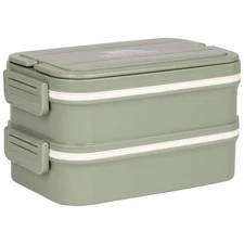 Trespass Lunch Box Double Layer Combo Fork & Spoon Food Storage BPA Free Naru