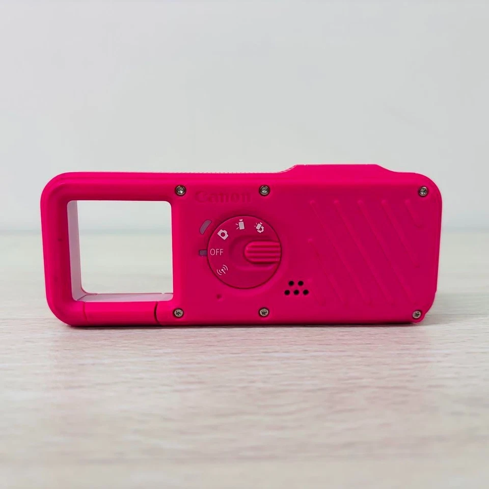 Canon iNSPiC REC FV-100 Digital Camera Waterproof Outdoor Pink Junk - Image 2 of 4