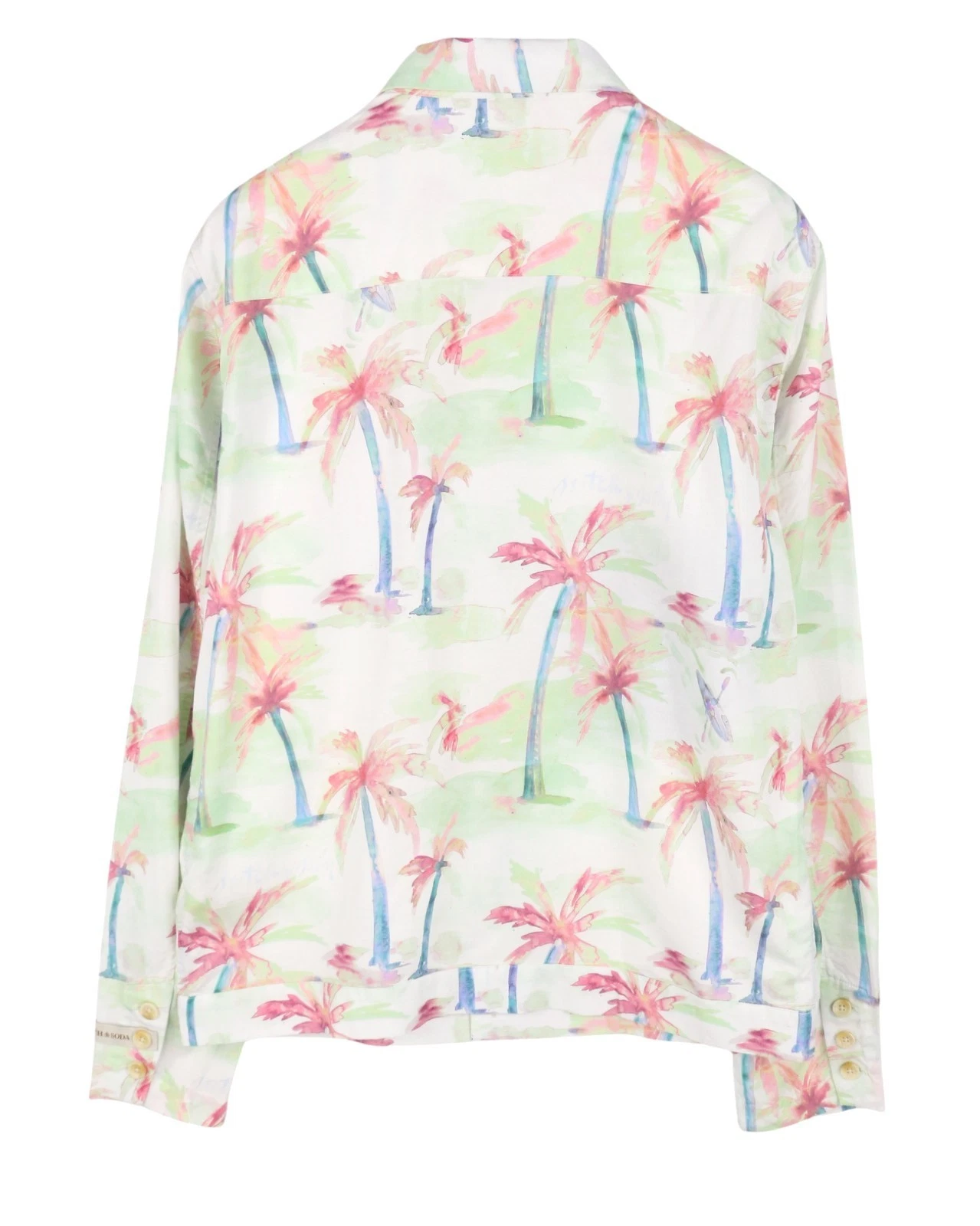 SCOTCH & SODA Men Jacket M Colourful Palm Hawaii Hemp Blend Button Up DDP image 5