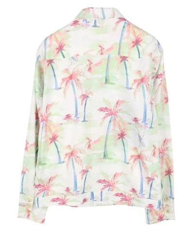 SCOTCH & SODA Men Jacket M Colourful Palm Hawaii Hemp Blend Button Up DDP image 5