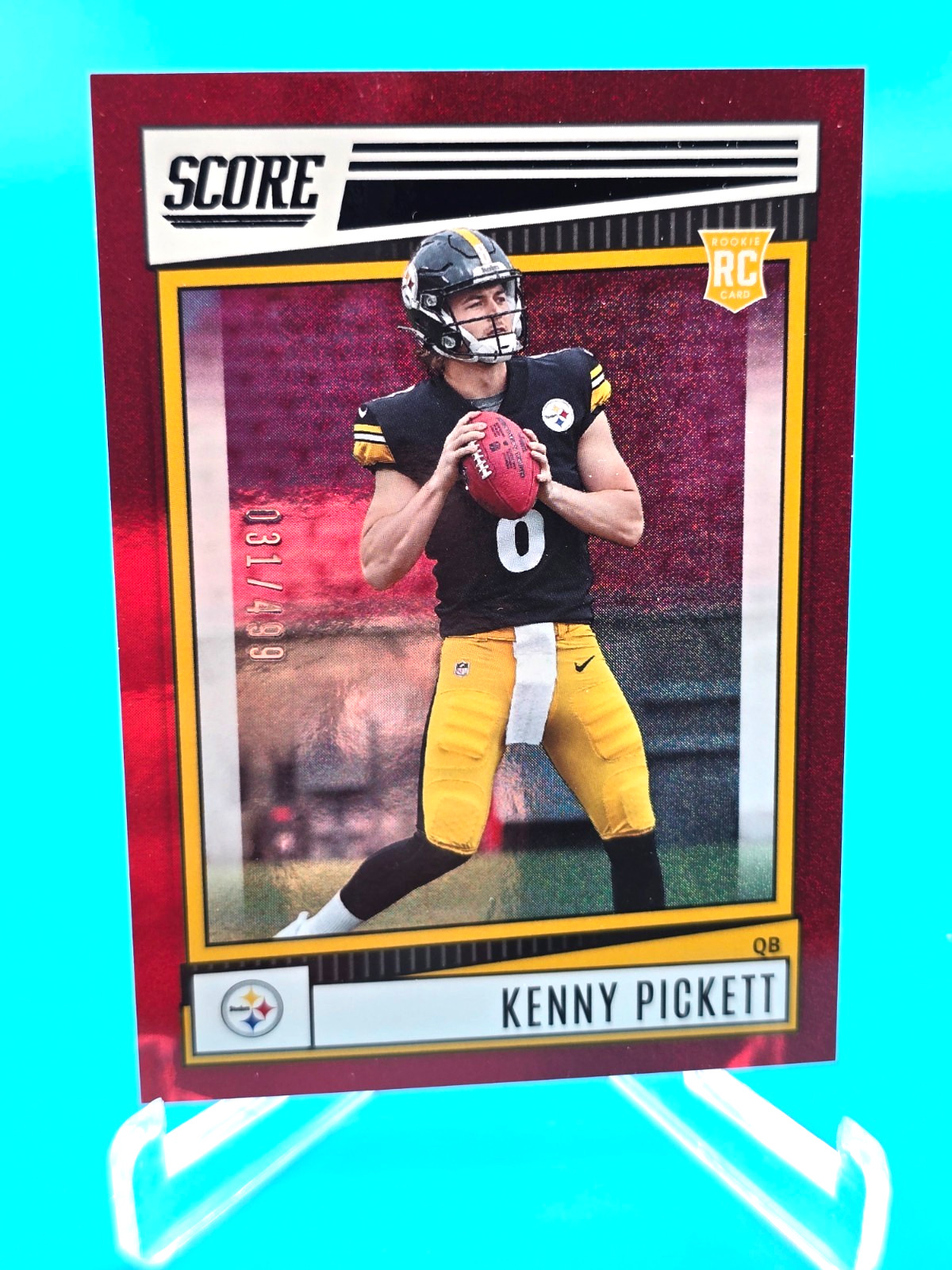 Kenny Pickett 2022 Score Red 31/499 #301 Rookie Card RC Steelers