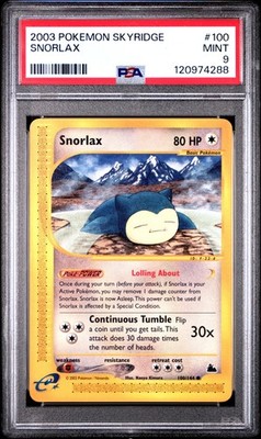 2003 POKEMON SKYRIDGE #100 SNORLAX PSA 9 | eBay