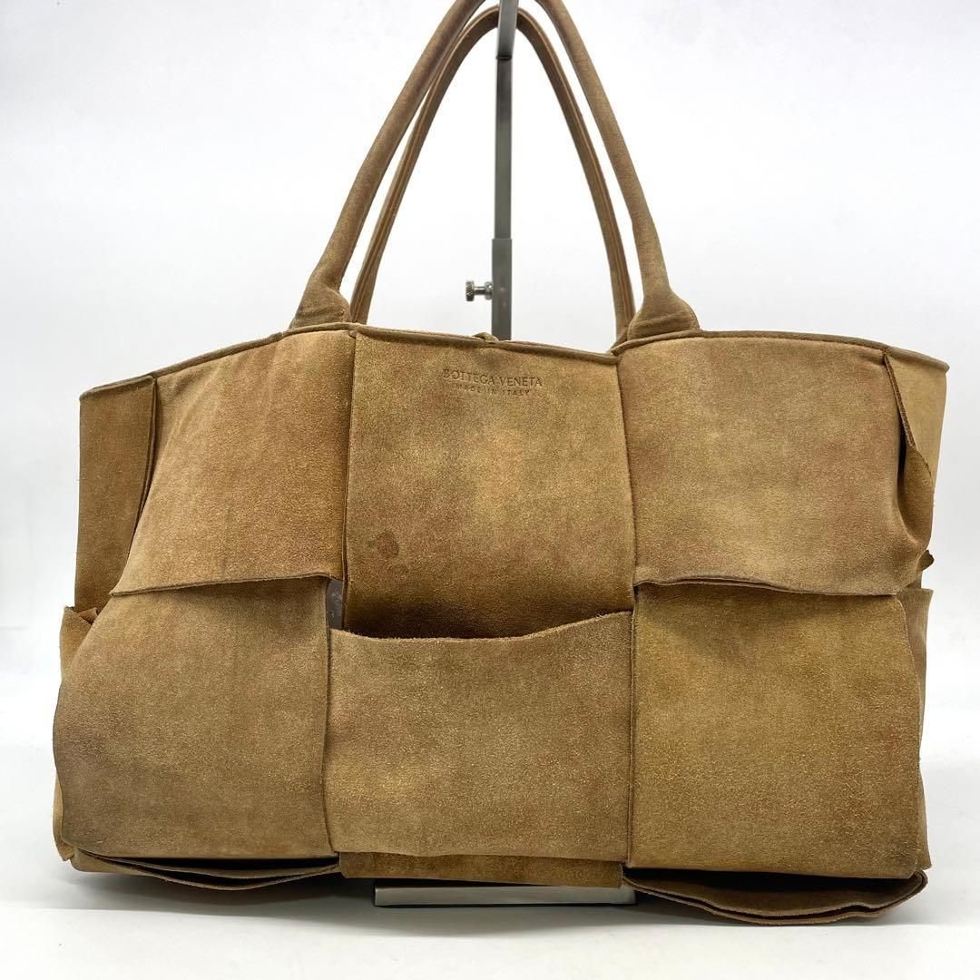 BOTTEGA VENETA Arco Medium Tote Bag Maxi Intrecciato Suede Leather