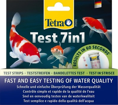 Tetra Pond Test 7in1 25 Teststreifen Wassertest Set für Gartenteich 1 Dose