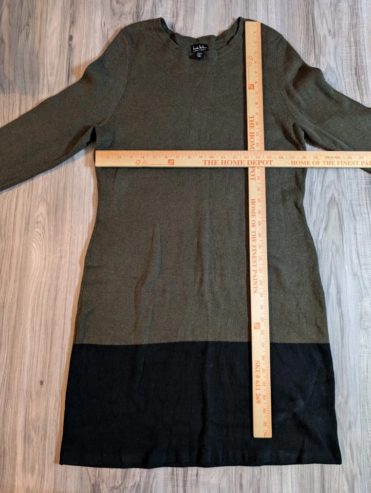Vestido Suéter Nicole Miller New York Color Block Tejido Para Mujer Talla XL Multicolor Foto 4 de 4