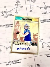 Will Griffin 1/1 Auto Gold Prismatic Leaf Football Nation Destination: D1 SSP