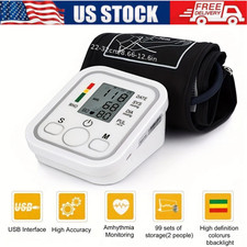 Blood Pressure Monitor Automatic Arm Digital BP Cuff Pulse Heart Rate Machine US