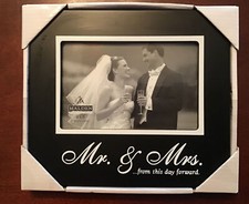 Wedding  Mr  Mrs ...From This Day Forward  Black 8X7 Wood Picture 4x6 Frame