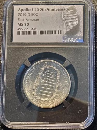2019-D 50C Apollo 11 50th Anniversary Half Dollar NGC MS-70 First Releases