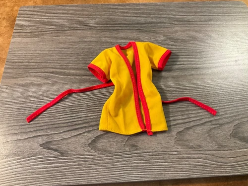 Vintage Mattel Barbie Doll Clothes Yellow Robe Bath Robe  Lingerie Night Wear