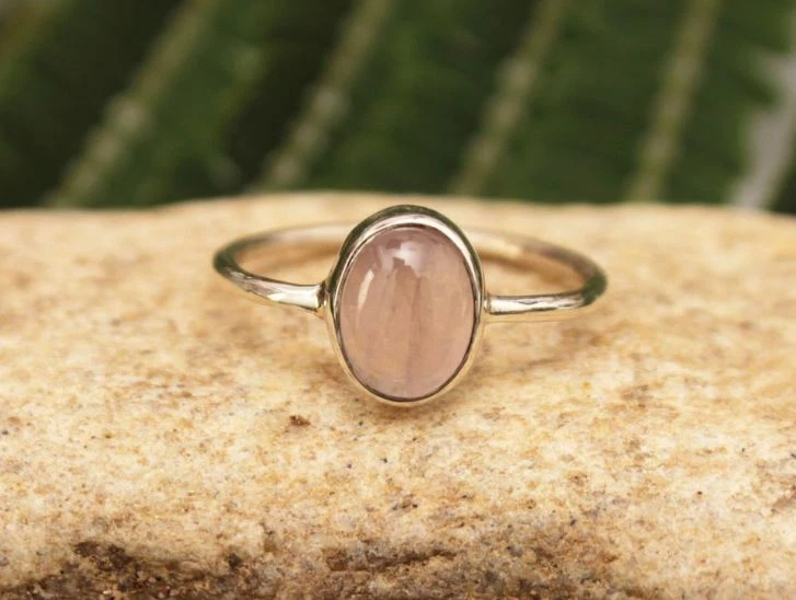 Rose Quartz Natural Gemstone Handmade 925 Sterling Silver Ring Perfect Gift Ring - Image 4 of 4