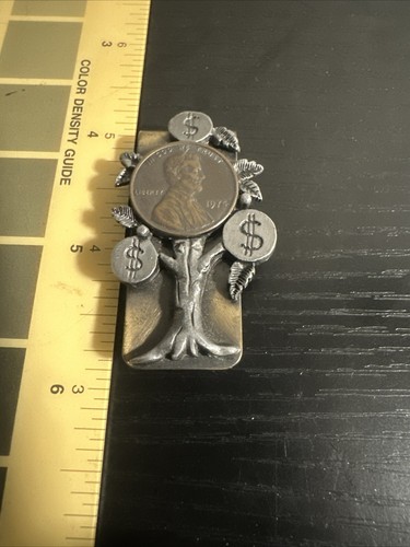 Vintage Las Vegas Lucky Tree Penny Money Clip 1974 Lucky Penny Money Tree - Picture 12 of 14
