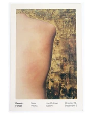 Vtg 1980s Artist Gallery Exhibition Card DENNIS FARBER Bare Back & Shoulders
