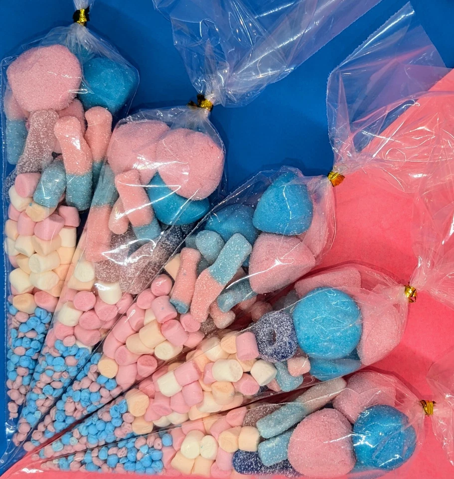 Personalised Pre Filled Baby Shower themed Sweet Cones Large Kids Party Bags - Image 2 of 2