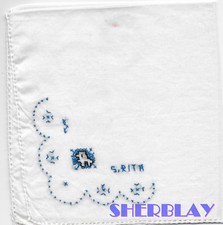 Vintage GORGEOUS Cloth Linen HANDKERCHIEF Embroidered