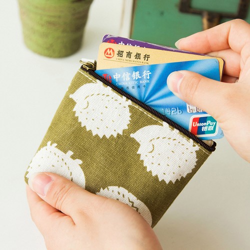 Women Lady Small Canvas Purse Zip Wallet Coin Case Bag Handbag Key Holder Wallet - Picture 5 of 14
