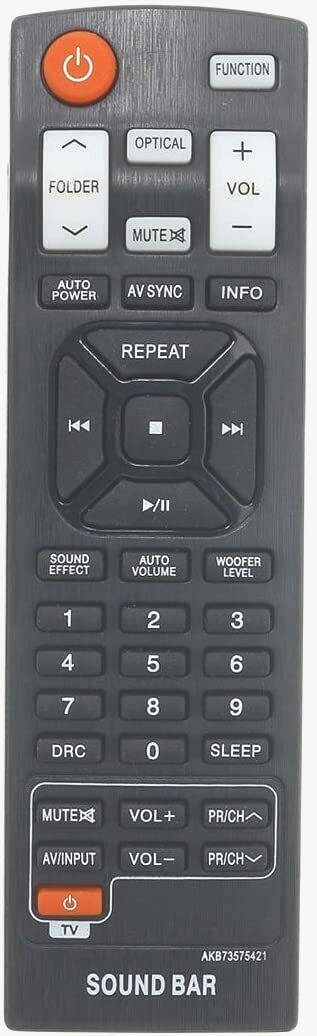 LG Soundbar Replace Remote Control AKB73575421 FOR LG Soundbar System
