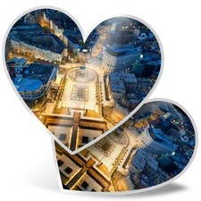 2 x Heart Stickers 15 cm - Skopje Macedonia City Travel #24211