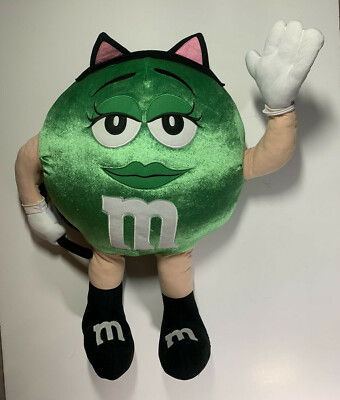 Ms. Green M&M Stuffed Plush Cat XL 2' Poseable | eBay