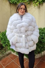 JACKET POLAR FOX FUR COAT FUCHS PELZMANTEL FOURRURE RENARD PELLICCIA VOLPE 狐皮