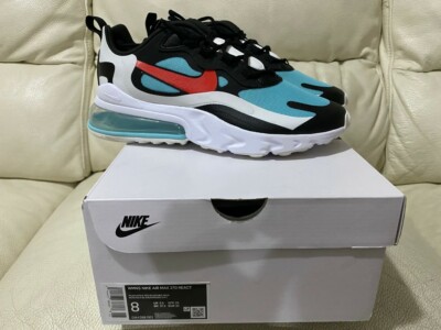 NIKE DAMEN AIR MAX 270 REACT SPORTSCHUHE SCHWARZ ROT BLAU GRÖßE UK 5,5 NEU UVP 140£