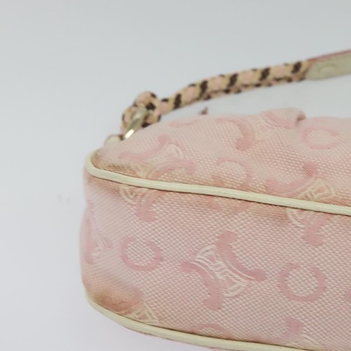 CELINE C Macadam Canvas Shoulder Bag Pink Auth 120368 - Picture 10 of 20