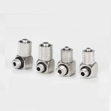 M5 M6 Thread to 4 & 6mm Air Line Hose Quick Elbow 90°Connector Coupler Adaptor
