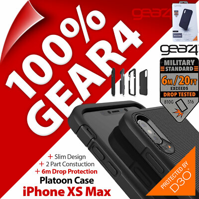 Gear4 Platoon D3O 6m Schlagschutzhülle Ständer für Apple iPhone XS Max (6,5'')