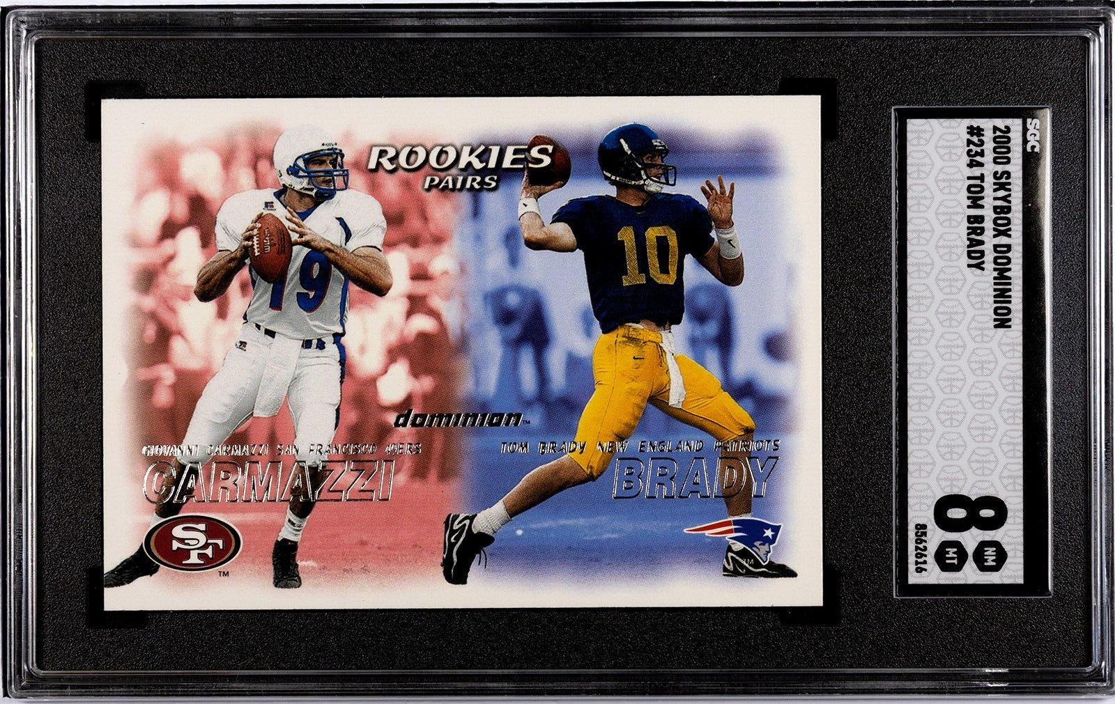 2000 Skybox Dominion #234 Tom Brady Carmazzi RC SGC 8 NM-MT Rookie GOAT