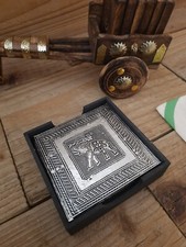 Set of 6-Piece Coaster  Vintage Style Elephant Design For Dining Table Gift Idea