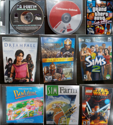 Lot of various PC CD ROM games, select one or combine with others