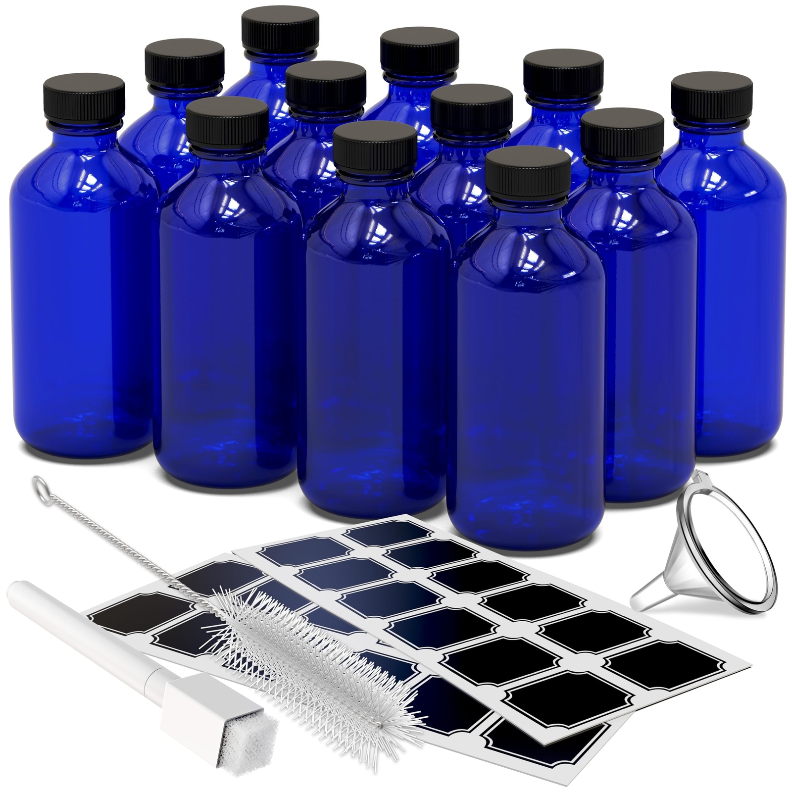 With Lids | Leakproof Boston Round Bottles | ...