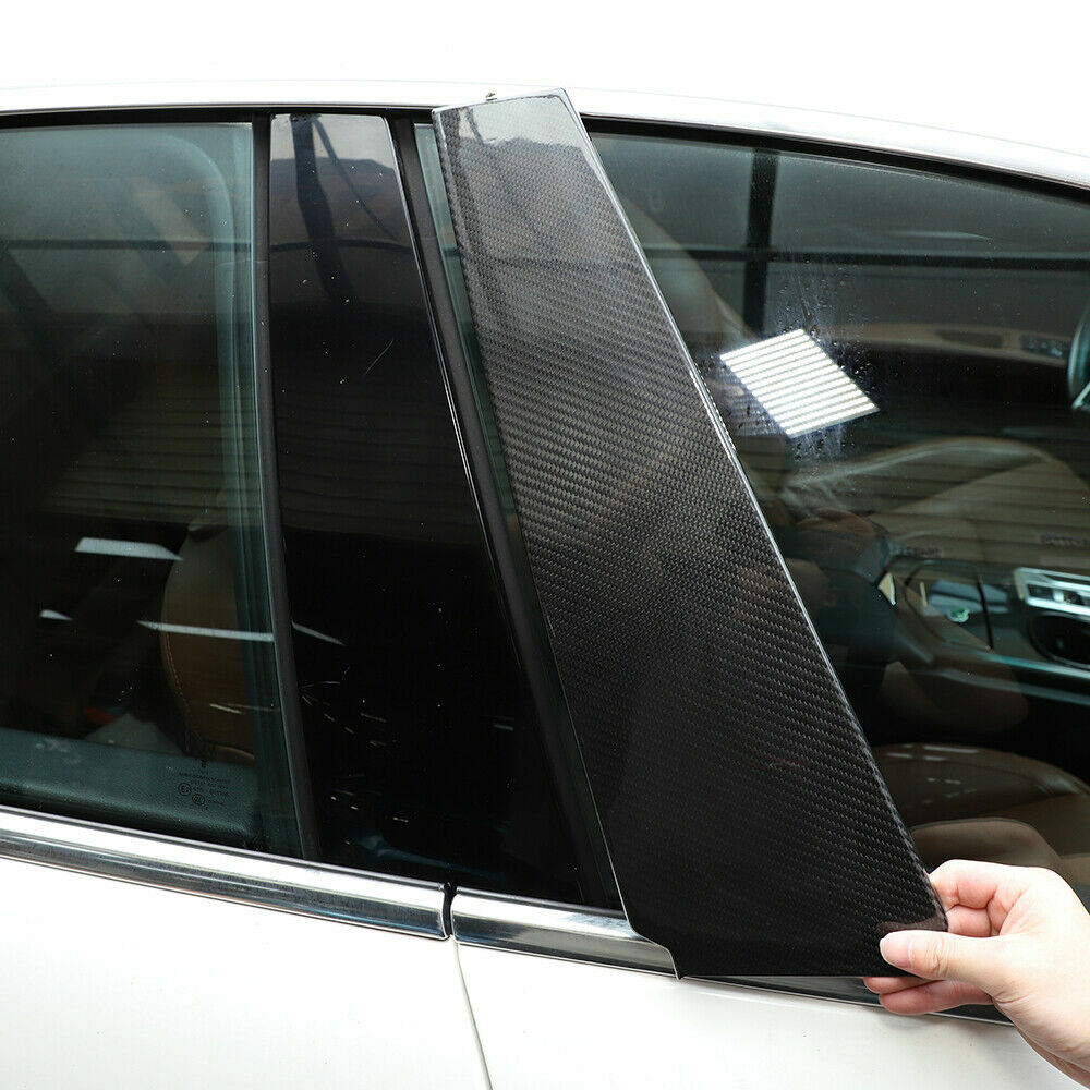 Carbon Car Window Pillar Cover Trim For Maserati Ghibli Quattroporte 14-24 US